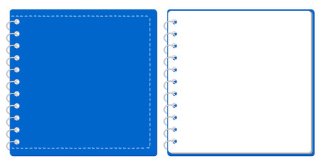 スケッチブック リングノート 表紙とページのセット イラスト ベクター ※正方形サイズ
