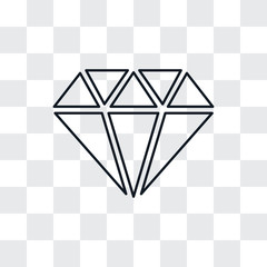 Diamond icon vector. Crystal sign