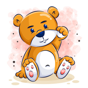 cute bear cartoon vector illustration
