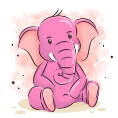 cute elephant vector illustration