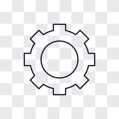 Gear icon vector. Cogwheel sign