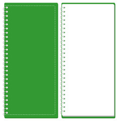 スケッチブック リングノート 表紙とページのセット イラスト ベクター ※A4の三つ折りサイズ
