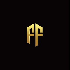 F F modern monogram style initial logo template