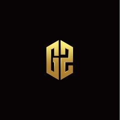 G Z modern monogram style initial logo template