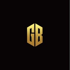 G B modern monogram style initial logo template