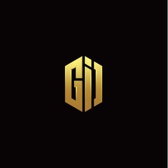 G I modern monogram style initial logo template