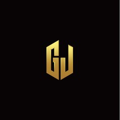 G J modern monogram style initial logo template