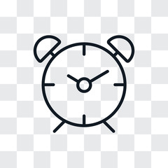 Alarm icon vector. Clock sign