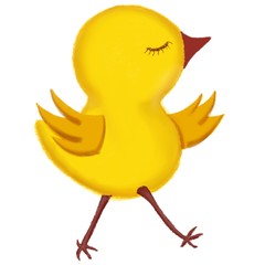 Yellow happy chicken