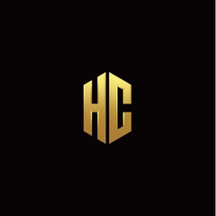 H C modern monogram style initial logo template