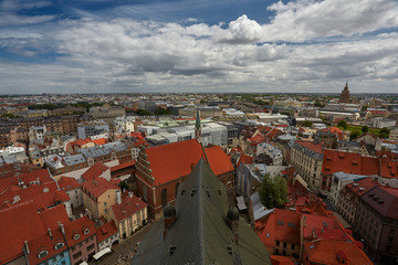 roofs of Riga city in Latvia