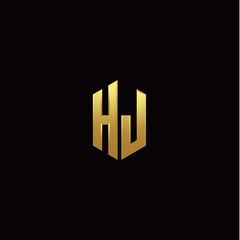 H J modern monogram style initial logo template