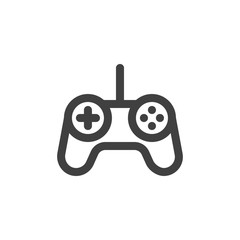 Game controller line icon. linear style sign for mobile concept and web design. Gamepad controller outline vector icon. Symbol, logo illustration. Vector graphics