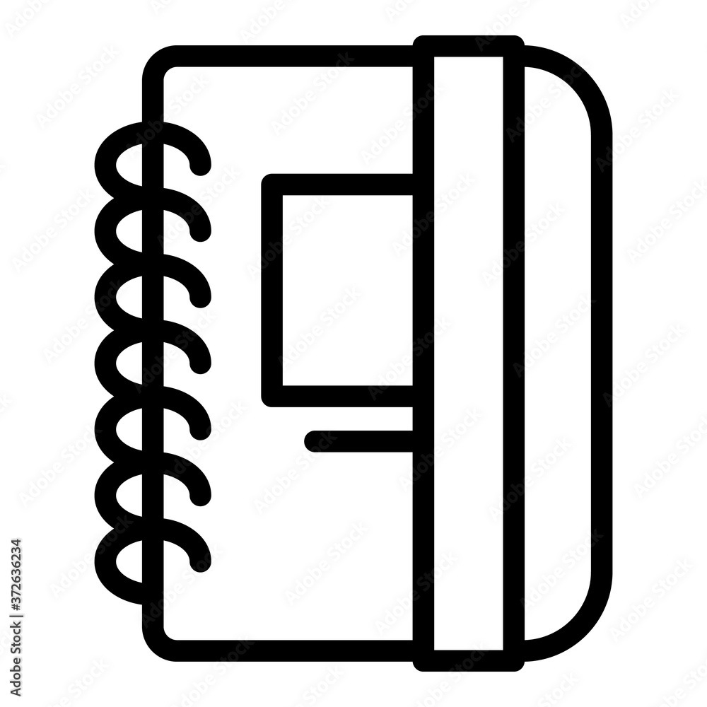 Poster office notepad icon. outline office notepad vector icon for web design isolated on white background