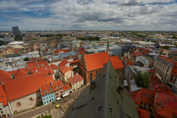 Fototapeta premium roofs of Riga city in Latvia
