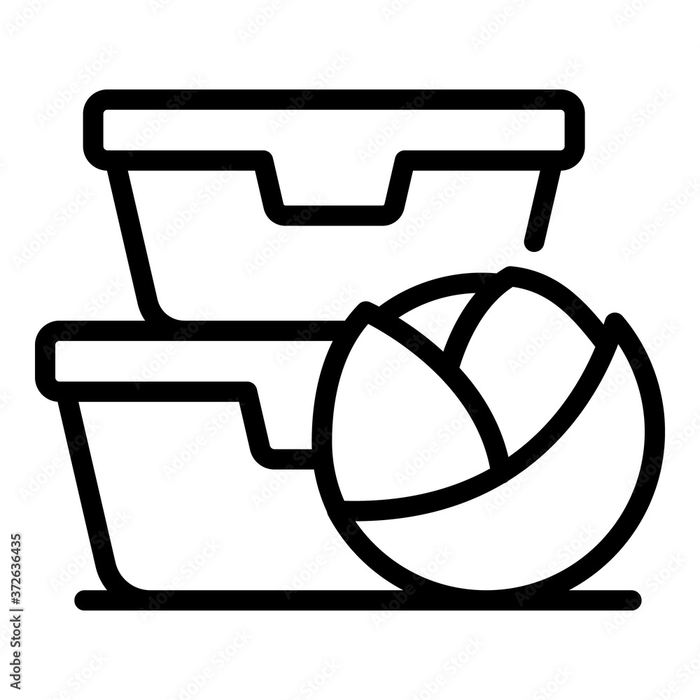 Poster food container icon. outline food container vector icon for web design isolated on white background