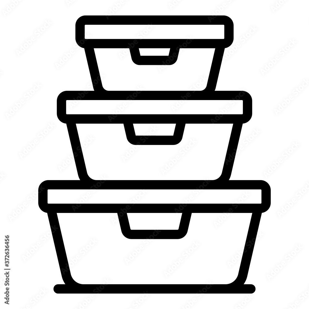 Aufkleber lunch boxes icon. outline lunch boxes vector icon for web design isolated on white background