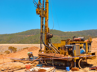Crawler drilling rigs perform engineering and geological surveys