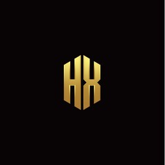 H X modern monogram style initial logo template