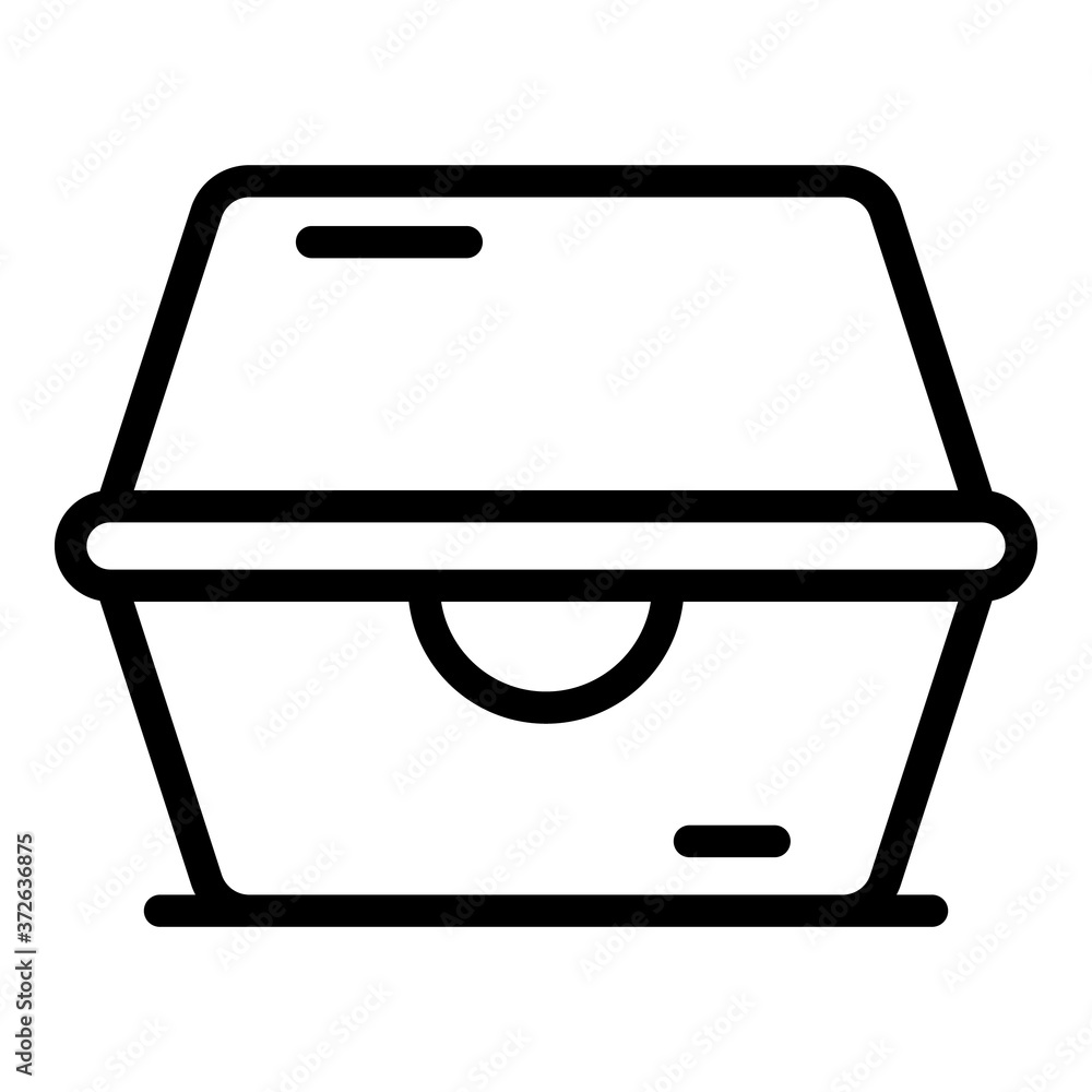 Poster meal box icon. outline meal box vector icon for web design isolated on white background