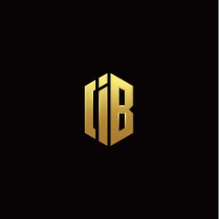 I B modern monogram style initial logo template