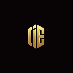 I E modern monogram style initial logo template