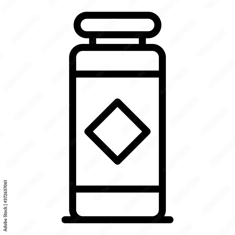 Poster spices jar icon. outline spices jar vector icon for web design isolated on white background