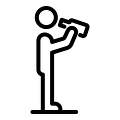 Alcohol teen icon. Outline alcohol teen vector icon for web design isolated on white background