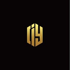 I Y modern monogram style initial logo template