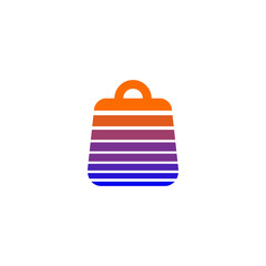 colorful shopping bag vector logo