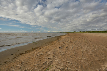 beautiful empty beach of Baltic Sea