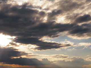 sunset in the sky
