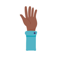 Obraz premium afro hand human stop protesting flat style icon