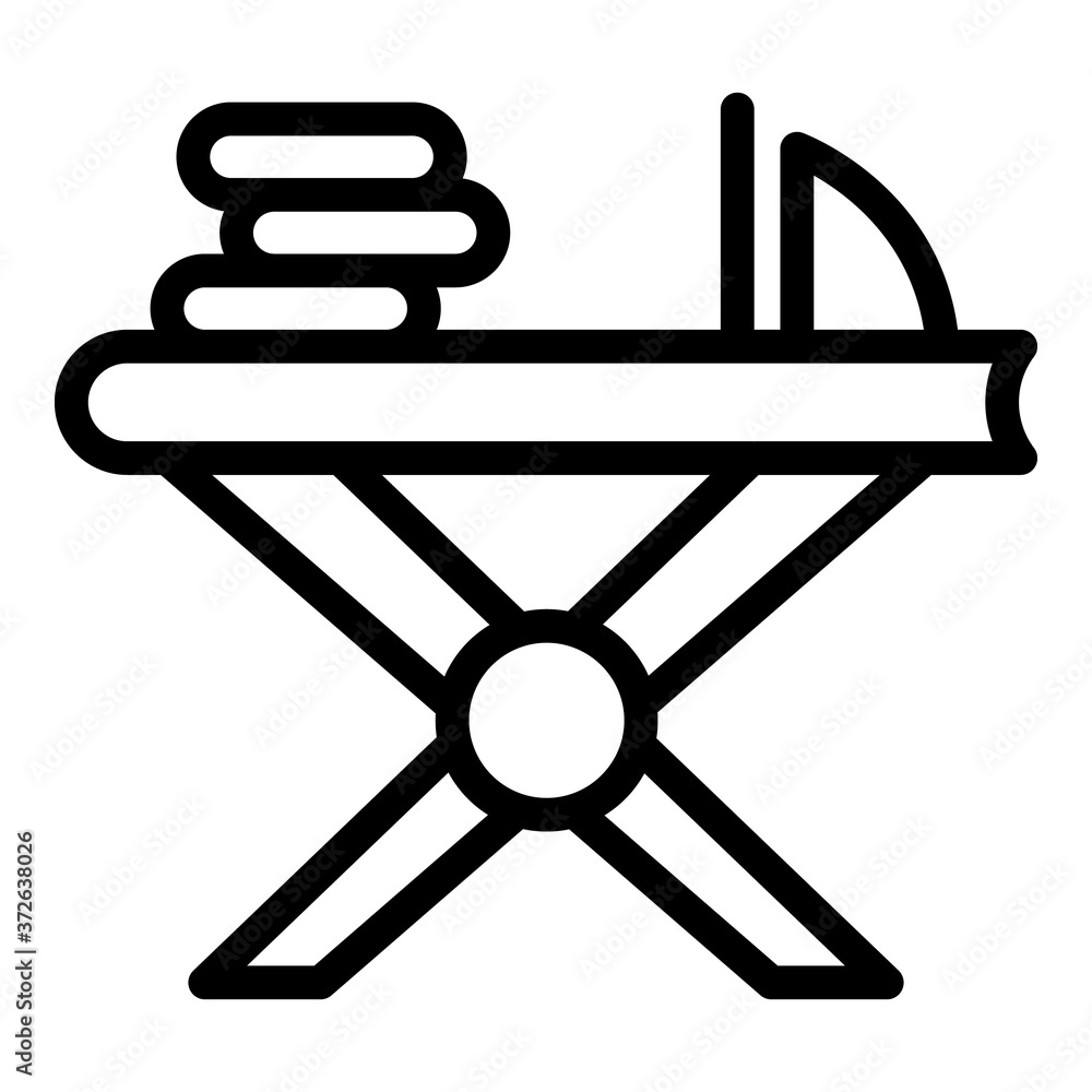 Aufkleber ironing board icon. outline ironing board vector icon for web design isolated on white background