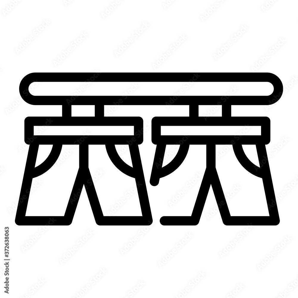 Poster dry pants icon. outline dry pants vector icon for web design isolated on white background
