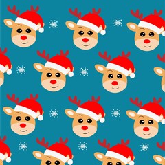 christmas animal pattern vector illustration