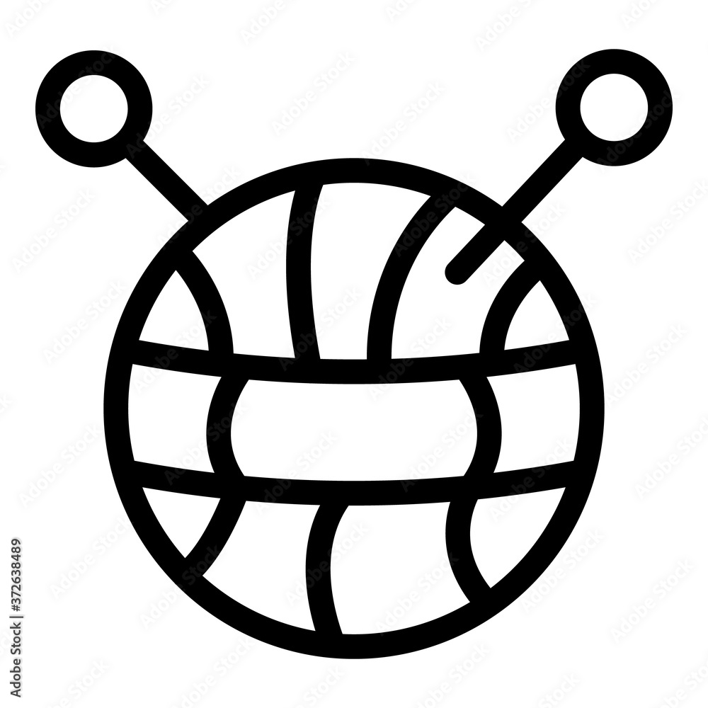 Poster knitting icon. outline knitting vector icon for web design isolated on white background
