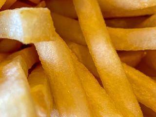 Closeup to golden french fried