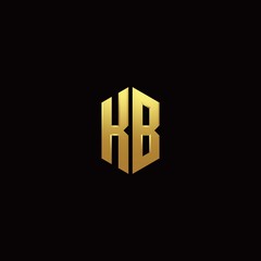 K B modern monogram style initial logo template