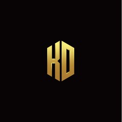 K O modern monogram style initial logo template