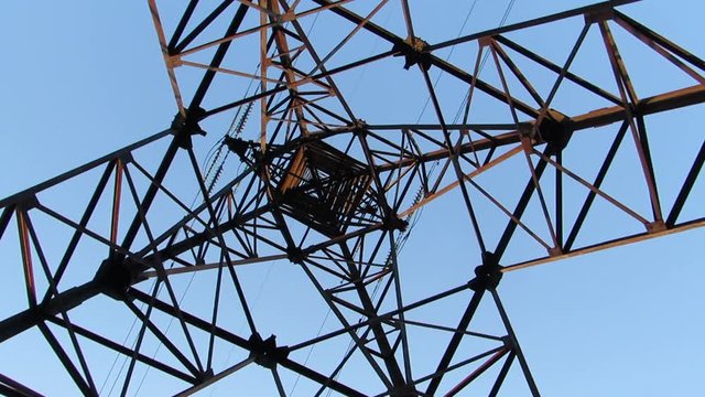 Inside the high voltage post