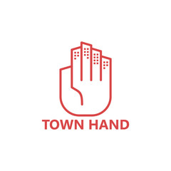 Town Hand Logo Template Design Vector