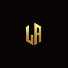 L A modern monogram style initial logo template