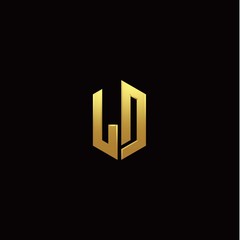 Obraz premium L D modern monogram style initial logo template