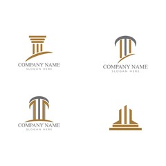 Column icon Logo Template vector