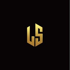 Obraz premium L S modern monogram style initial logo template