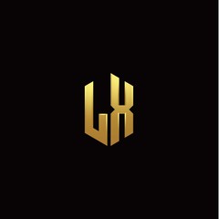 L X modern monogram style initial logo template