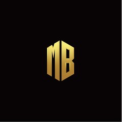 M B modern monogram style initial logo template