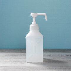 Alcohol disinfection bottle. アルコール消毒のボトル
