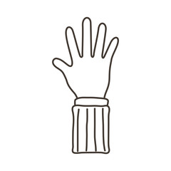 afro hand human stop protesting line style icon